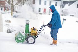 snow removal using snowblower